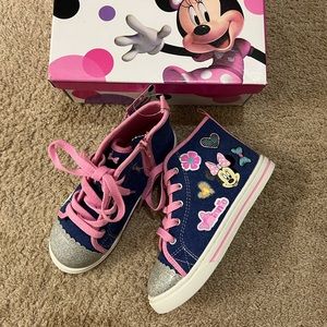 Minnie Mouse Shoes Girl Sneakers - High Top Casual Canvas Characters size 12